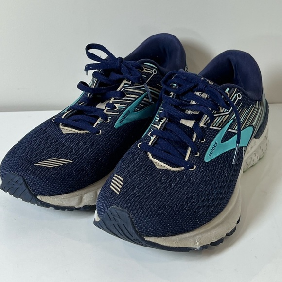 Brooks Sz. 11 GTS19 Adrenaline Navy Mesh Knit Lightweight Athletic Running Shoe - Picture 1 of 12